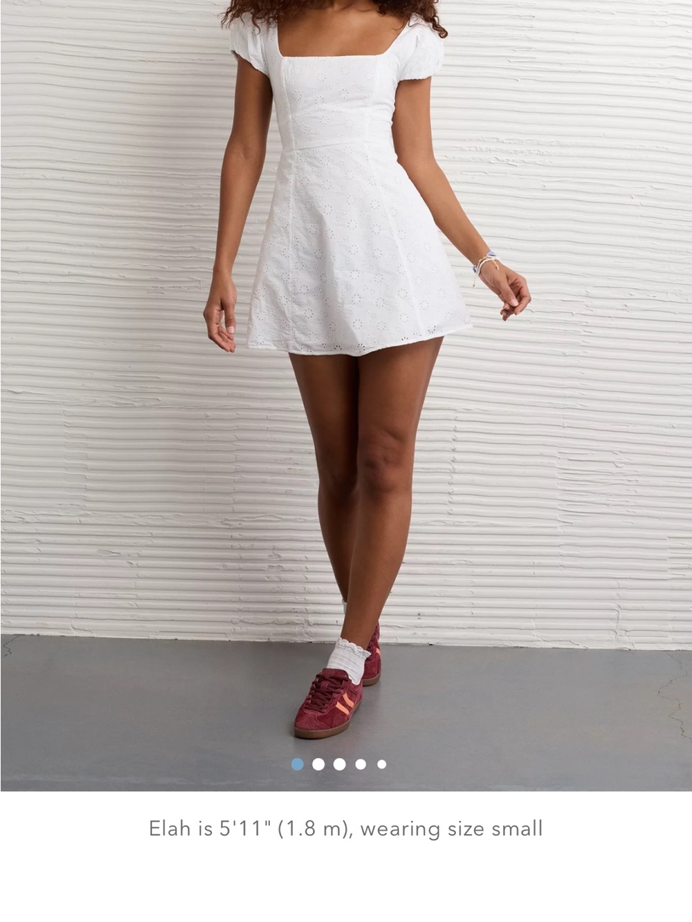 American Eagle Outfitters White Eyelet Dress